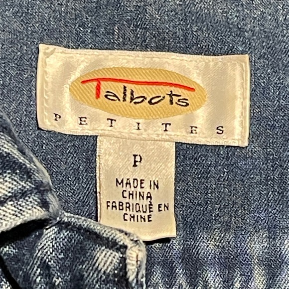 Talbots Petites Denim Jacket Blue Button Front Casual Classic Women's P - Picture 5 of 7